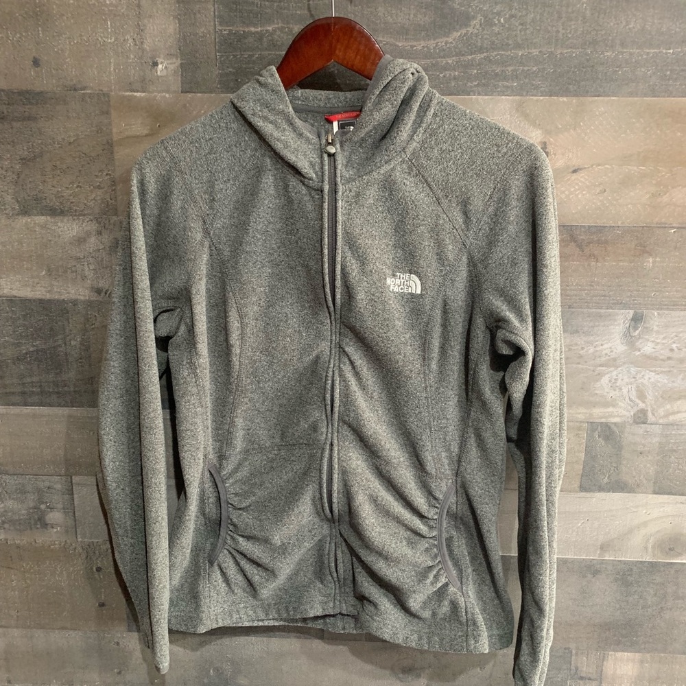 North Face Runched Zip Fleece Hoodie